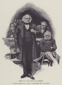 Bright on the Death of Cobden by English School